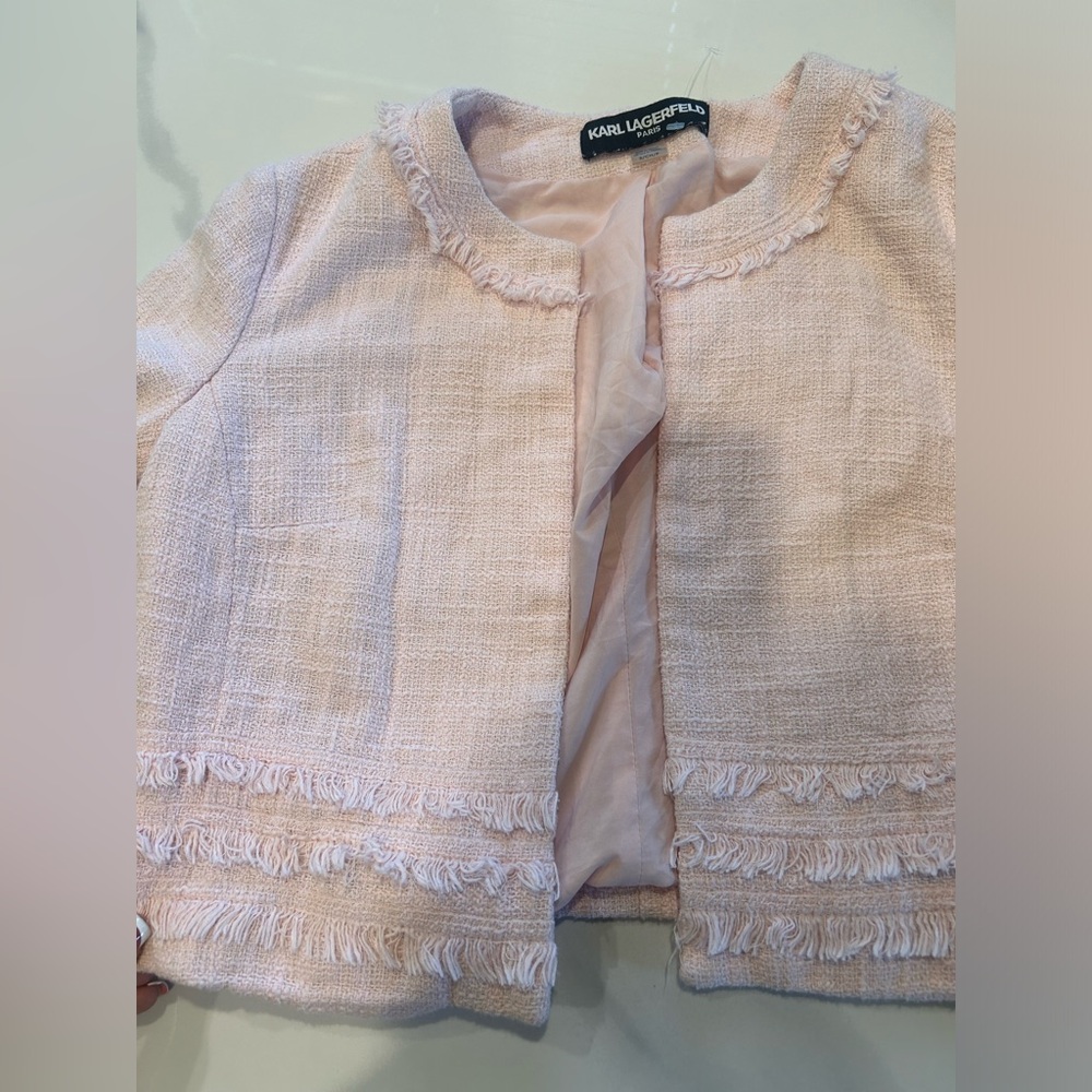Karl lagerfeld light pink blazer